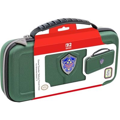 Game Traveler R.D.S. Industries, INC. – Deluxe Licensed Travel Case Designed for Nintendo Switch, Nintendo Switch 2, OLED, Hylian Shield (HS12GRN) Game Traveler R.D.S. Industries, INC. – Deluxe Licensed Travel Case Designed for Nintendo Switch, Nintendo Switch 2, OLED, Hylian Shield (HS12GRN)