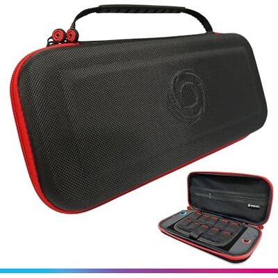 Oniverse Schutzhülle kompatibel mit Nintendo Switch 2 Hartschalenhülle mit Griff, Gepolstertes Innenfach, Spielplatz, Aufbewahrungsnetz Schwarz Oniverse Schutzhülle kompatibel mit Nintendo Switch 2 Hartschalenhülle mit Griff, Gepolstertes Innenfach, Spielplatz, Aufbewahrungsnetz Schwarz