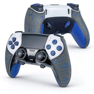 Shadow Controller Griffe für PS5 DualSense Edge – Anti-Rutsch, Mehrtextur, Schweißabsorbierend, Vorgeschnittenes Grifftape Set (Metallisch Grau & Blau, Upgraded V2.0) Shadow Controller Griffe für PS5 DualSense Edge – Anti-Rutsch, Mehrtextur, Schweißabsorbierend, Vorgeschnittenes Grifftape Set (Metallisch Grau & Blau, Upgraded V2.0)