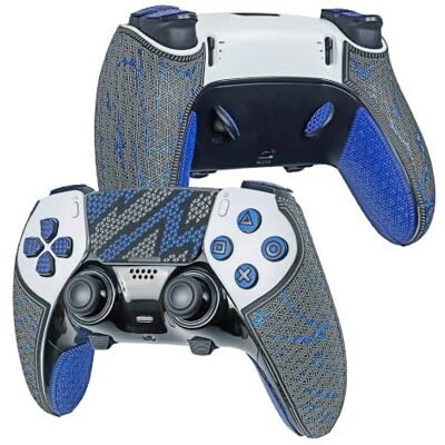 Shadow Controller Griffe für PS5 DualSense Edge – Anti-Rutsch, Mehrtextur, Schweißabsorbierend, Vorgeschnittenes Grifftape Set (Metallisch Grau & Blau, Upgraded V2.0) Shadow Controller Griffe für PS5 DualSense Edge – Anti-Rutsch, Mehrtextur, Schweißabsorbierend, Vorgeschnittenes Grifftape Set (Metallisch Grau & Blau, Upgraded V2.0)