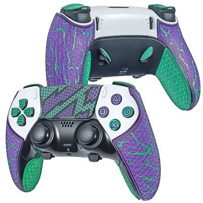 Shadow Controller Griffe für PS5 DualSense Edge – Anti-Rutsch, Mehrtextur, Schweißabsorbierend, Vorgeschnittenes Grifftape Set (Lila & Grün, 2.0 für DualSense Edge) Shadow Controller Griffe für PS5 DualSense Edge – Anti-Rutsch, Mehrtextur, Schweißabsorbierend, Vorgeschnittenes Grifftape Set (Lila & Grün, 2.0 für DualSense Edge)