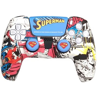 FRTEC Custom Kit DC Offizielle Lizenz, Silikon + Griffe + Aufkleber Touchpad kompatibel mit Playstation 5 (SUPERMAN) FRTEC Custom Kit DC Offizielle Lizenz, Silikon + Griffe + Aufkleber Touchpad kompatibel mit Playstation 5 (SUPERMAN)
