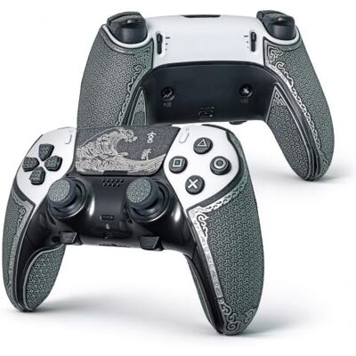 Shadow Controller Griffe für PS5 DualSense Edge, Anti-Rutsch, Mehrtextur, Schweißabsorbierend, Vorgeschnittenes Grifftape Set (Metallisch Grau & Silber, 2.0 für DualSense Edge) Shadow Controller Griffe für PS5 DualSense Edge, Anti-Rutsch, Mehrtextur, Schweißabsorbierend, Vorgeschnittenes Grifftape Set (Metallisch Grau & Silber, 2.0 für DualSense Edge)