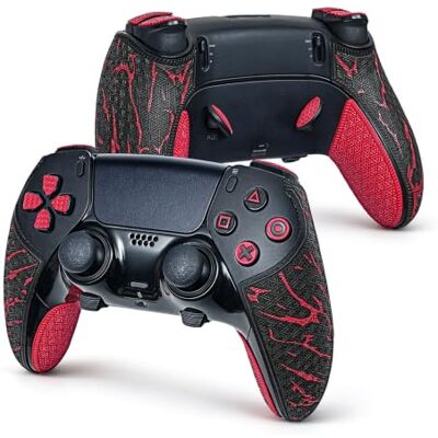 Shadow Controller Griffe für PS5 DualSense Edge – Anti-Rutsch, Mehrtextur, Schweißabsorbierend, Vorgeschnittenes Grifftape Set (Schwarz & Rot, 2.0 für DualSense Edge) Shadow Controller Griffe für PS5 DualSense Edge – Anti-Rutsch, Mehrtextur, Schweißabsorbierend, Vorgeschnittenes Grifftape Set (Schwarz & Rot, 2.0 für DualSense Edge)