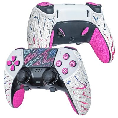 Shadow Controller Griffe für PS5 DualSense Edge – Anti-Rutsch, Mehrtextur, Schweißabsorbierend, Vorgeschnittenes Grifftape Set (Pink & Weiß, 2.0 für DualSense Edge) Shadow Controller Griffe für PS5 DualSense Edge – Anti-Rutsch, Mehrtextur, Schweißabsorbierend, Vorgeschnittenes Grifftape Set (Pink & Weiß, 2.0 für DualSense Edge)