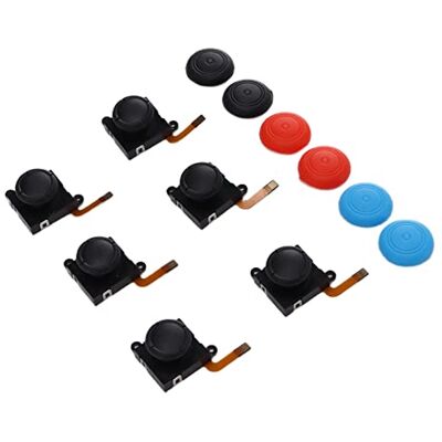 Nintendo Zunate Joystick Ersatz 6er Pack, Ersatz 3D Analog Links/Rechts Joystick Analog Thumb Stick mit Thumbstick Griffen für Controller & für Lite Nintendo Zunate Joystick Ersatz 6er Pack, Ersatz 3D Analog Links/Rechts Joystick Analog Thumb Stick mit Thumbstick Griffen für Controller & für Lite