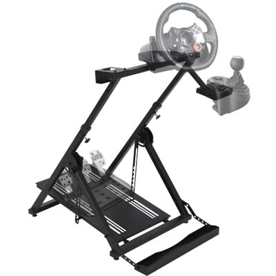 GarveeLife Sim Racing Lenkradständer – Höhenverstellbar und neigbar, klappbares X-Design mit Sitzschlitz & Getränkehalter, kompatibel mit Markenloser Hersteller G25/G27/G29/G920, Thrustmaster, Fanatec GarveeLife Sim Racing Lenkradständer – Höhenverstellbar und neigbar, klappbares X-Design mit Sitzschlitz & Getränkehalter, kompatibel mit Markenloser Hersteller G25/G27/G29/G920, Thrustmaster, Fanatec