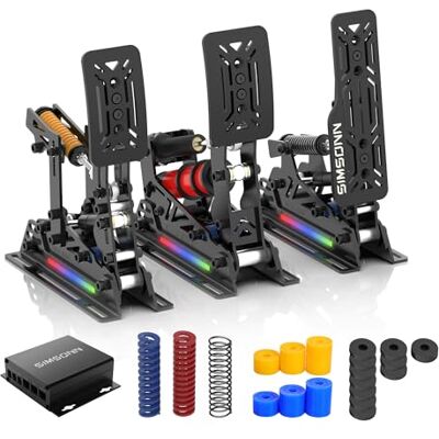 SIMSONN PRO X Ultra Hydraulische Sim-Racing-Pedale für PC, Professionelle Lastzelle Rennsimulator Pedale (PRO X Ultra P3-H3) SIMSONN PRO X Ultra Hydraulische Sim-Racing-Pedale für PC, Professionelle Lastzelle Rennsimulator Pedale (PRO X Ultra P3-H3)