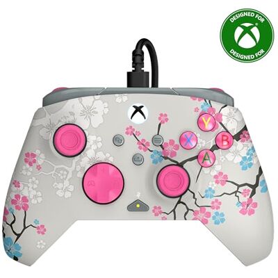 Turtle Beach Rematch Advanced Cherry Blossom Wired Gaming Controller Lizenziert für Xbox Series X, S, Xbox One und Windows PC, mit zuweisbaren Tasten und Rumble-Feature-Motoren Turtle Beach Rematch Advanced Cherry Blossom Wired Gaming Controller Lizenziert für Xbox Series X, S, Xbox One und Windows PC, mit zuweisbaren Tasten und Rumble-Feature-Motoren