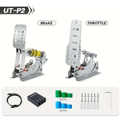 Simjack UT Sim Rennpedale 200 kg Lastzelle Bremspedal PC Rennsimulator Pedale Drucksensor HE Hydraulikpedal Sim Racing Pedals(UT-P2) Simjack UT Sim Rennpedale 200 kg Lastzelle Bremspedal PC Rennsimulator Pedale Drucksensor HE Hydraulikpedal Sim Racing Pedals(UT-P2)