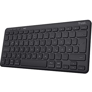 Trust Lyra Kompakte Bluetooth Tastatur, QWERTZ-Layout, 85% Recyclingkunststoff, Multi-Device Funktastatur, Wiederaufladbare Tastatur Kabellos für PC, Laptop, Mac, iPad, Android, iOS – Schwarz Trust Lyra Kompakte Bluetooth Tastatur, QWERTZ-Layout, 85% Recyclingkunststoff, Multi-Device Funktastatur, Wiederaufladbare Tastatur Kabellos für PC, Laptop, Mac, iPad, Android, iOS – Schwarz