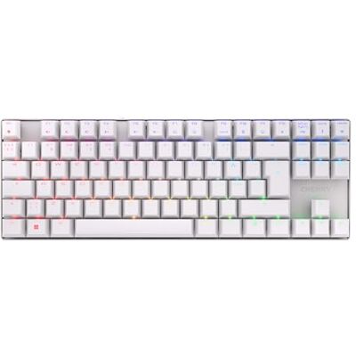 CHERRY MX 8.2 TKL Wireless, Kabellose Gaming-Tastatur ohne Nummernblock, Pan-Nordisches Layout (QWERTY), Bluetooth, 2,4 GHz und Kabel, MX2A RED Switches, Weiß CHERRY MX 8.2 TKL Wireless, Kabellose Gaming-Tastatur ohne Nummernblock, Pan-Nordisches Layout (QWERTY), Bluetooth, 2,4 GHz und Kabel, MX2A RED Switches, Weiß