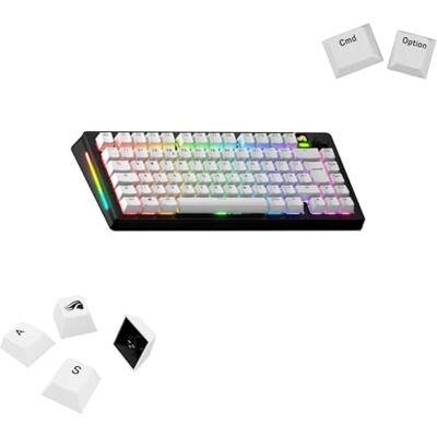 Glorious Weiße UK Doppel-geschossene PBT Tastenkappen - Tastenkappen-Set für Vollgröße Glorious Weiße UK Doppel-geschossene PBT Tastenkappen - Tastenkappen-Set für Vollgröße