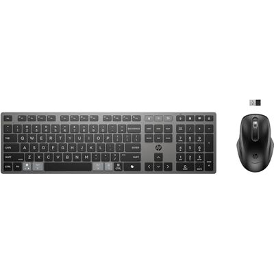 HP 725 Tastatur-und-Maus-Set multifunktional, wiederaufladbar, betrieben mit Superkondensator Full Size kabellos Bluetooth, 2.4 GHz Deutsch Nachtfall Schwarz Smart Buy HP 725 Tastatur-und-Maus-Set multifunktional, wiederaufladbar, betrieben mit Superkondensator Full Size kabellos Bluetooth, 2.4 GHz Deutsch Nachtfall Schwarz Smart Buy