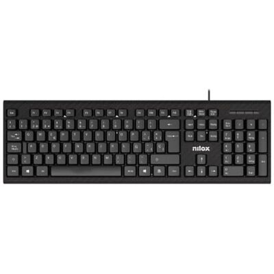 Nilox Tastatur NXKBE000011 Schwarz QWERTY Spanisch Nilox Tastatur NXKBE000011 Schwarz QWERTY Spanisch