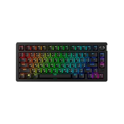 HyperX Alloy Rise 75 Wireless – 75% Hot-Swapable Mechanische Gaming-Tastatur, QWERTY-ES Spanisches Layout, PC, bis zu 80 Stunden Hintergrundbeleuchtung, Dual Wireless 2,4 GHz und Bluetooth, Schwarz HyperX Alloy Rise 75 Wireless – 75% Hot-Swapable Mechanische Gaming-Tastatur, QWERTY-ES Spanisches Layout, PC, bis zu 80 Stunden Hintergrundbeleuchtung, Dual Wireless 2,4 GHz und Bluetooth, Schwarz