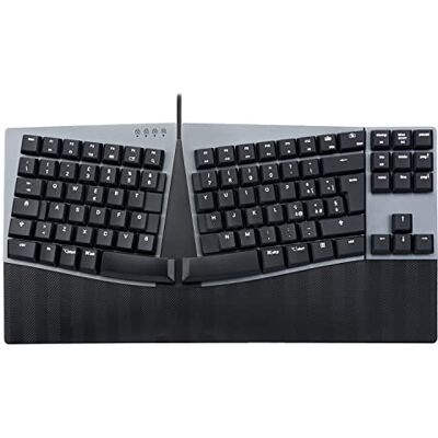 Perixx PERIBOARD-335BL Kompakte ergonomische mechanische Tastatur mit Kabel Tenkeyless Low-Profile Clicky Blue Tasten Programmierbare Makrotasten-Kompatibel mit Windows und Mac OS X - Perixx PERIBOARD-335BL Kompakte ergonomische mechanische Tastatur mit Kabel Tenkeyless Low-Profile Clicky Blue Tasten Programmierbare Makrotasten-Kompatibel mit Windows und Mac OS X -