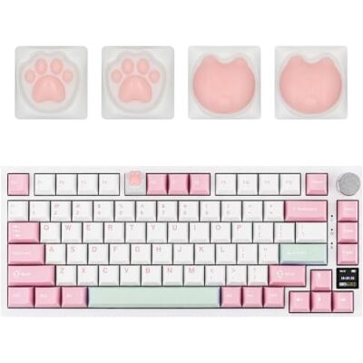 kwmobile 4X Katzenpfoten Keycap für Mechanical Keyboard Tastenkappe süße Cat Paw Tastenkappe aus Kunststoff und Silikon Keyboard Zubehör Weiß Rosa kwmobile 4X Katzenpfoten Keycap für Mechanical Keyboard Tastenkappe süße Cat Paw Tastenkappe aus Kunststoff und Silikon Keyboard Zubehör Weiß Rosa