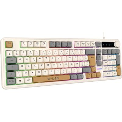 THE G-LAB Keyz Caesium EX 3C – Gaming-Tastatur, Membran, 98% RGB AZERTY FR Kabelgebunden, 98 % Format, reaktionsschnelle und leise, Anti-Ghosting mit 26 Tasten, Regenbogen-Hintergrundbeleuchtung THE G-LAB Keyz Caesium EX 3C – Gaming-Tastatur, Membran, 98% RGB AZERTY FR Kabelgebunden, 98 % Format, reaktionsschnelle und leise, Anti-Ghosting mit 26 Tasten, Regenbogen-Hintergrundbeleuchtung