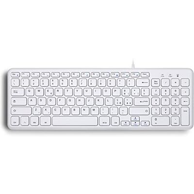 Perixx PERIBOARD-213W Kabelgebundene USB-Tastatur Leise Scherentasten Kompaktes Design mit Ziffernblock Weiß Italienisches Layout Perixx PERIBOARD-213W Kabelgebundene USB-Tastatur Leise Scherentasten Kompaktes Design mit Ziffernblock Weiß Italienisches Layout