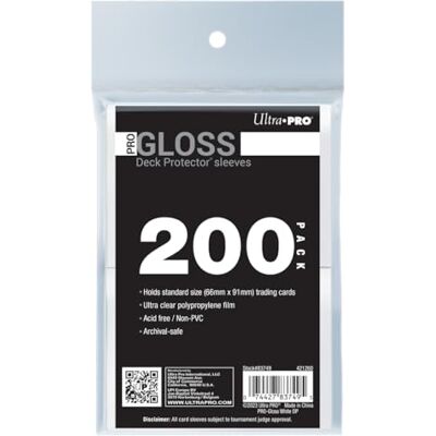 Ultra Pro PRO-Gloss Standard Deck Protector Sleeves Bundle (200ct) (66x91mm) Ultra Pro PRO-Gloss Standard Deck Protector Sleeves Bundle (200ct) (66x91mm)