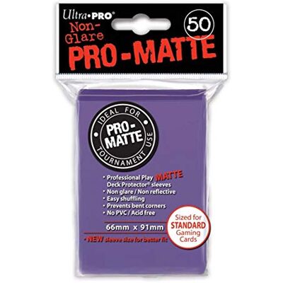 Ultra Pro 84187 Deck-Schutz Standard Sleeves, Pro-Matte Non Glare, lila Ultra Pro 84187 Deck-Schutz Standard Sleeves, Pro-Matte Non Glare, lila