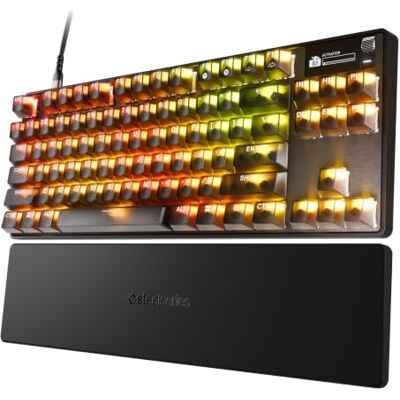 SteelSeries Apex Pro TKL Gen-3-Gaming-Tastatur – Control Edition, Steel, Analoge Magnetschalter mit 50 g Federgewicht, Quickset-Auto-Voreinstellungen, Rapid Trigger, Rapid Tap- DE QWERTZ SteelSeries Apex Pro TKL Gen-3-Gaming-Tastatur – Control Edition, Steel, Analoge Magnetschalter mit 50 g Federgewicht, Quickset-Auto-Voreinstellungen, Rapid Trigger, Rapid Tap- DE QWERTZ