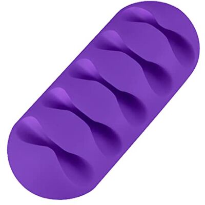 RECKBA Kabelclipshalter aus Silikon, selbstklebende Kabelclips, Management, Desktop-Kabelhalter, Drop Wire Organizer System für Home Office, Auto, Schreibtisch, USB-Netzkabel,Maus,Kabeldraht, Violett RECKBA Kabelclipshalter aus Silikon, selbstklebende Kabelclips, Management, Desktop-Kabelhalter, Drop Wire Organizer System für Home Office, Auto, Schreibtisch, USB-Netzkabel,Maus,Kabeldraht, Violett