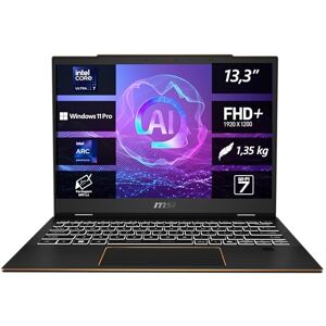 MSI Summit 13 AI+, Business Laptop, Copilot+ PC, 13,3" FHD+, Intel Core Ultra 7 Prozessor 258V, 32 GB LPDDR5X-8533 RAM, 1 TB, Intel Arc 140V GPU, Windows 11 Pro, QWERTZ Tastatur, Evo A2VMTG-007 MSI Summit 13 AI+, Business Laptop, Copilot+ PC, 13,3" FHD+, Intel Core Ultra 7 Prozessor 258V, 32 GB LPDDR5X-8533 RAM, 1 TB, Intel Arc 140V GPU, Windows 11 Pro, QWERTZ Tastatur, Evo A2VMTG-007