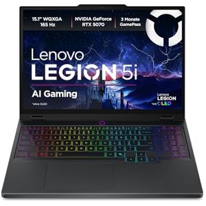Lenovo Legion 5i Gaming AI Laptop 15.1" WQXGA 165Hz OLED Display NVIDIA GeForce RTX 5070 Intel Core i7-13650HX 32GB RAM 1TB SSD Win11 QWERTZ Eclipse Black 3 Monate GamePass Lenovo Legion 5i Gaming AI Laptop 15.1" WQXGA 165Hz OLED Display NVIDIA GeForce RTX 5070 Intel Core i7-13650HX 32GB RAM 1TB SSD Win11 QWERTZ Eclipse Black 3 Monate GamePass