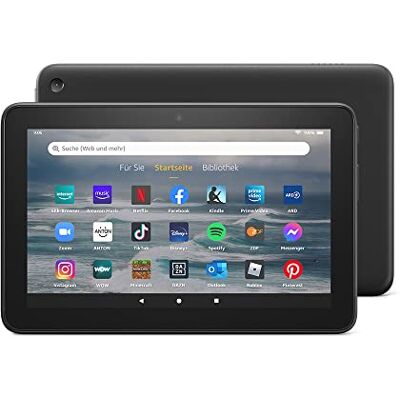 Amazon Zertifiziert und generalüberholt Fire 7-Tablet, 7-Zoll-Display, 32 GB, Modell (2022), schwarz Mit Werbung Amazon Zertifiziert und generalüberholt Fire 7-Tablet, 7-Zoll-Display, 32 GB, Modell (2022), schwarz Mit Werbung