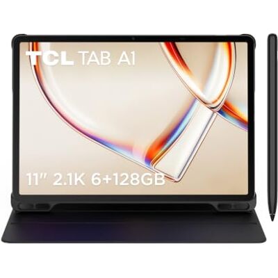 TCL TAB A1 Android-Tablet, 11-Zoll-Display (2,1K, 90 Hz), MediaTek Helio G100, 6 GB RAM + 128 GB Speicher, 8000-mAh-Akku, Metallic-Unibody, mit Flip-Case und T-Pen 2 TCL TAB A1 Android-Tablet, 11-Zoll-Display (2,1K, 90 Hz), MediaTek Helio G100, 6 GB RAM + 128 GB Speicher, 8000-mAh-Akku, Metallic-Unibody, mit Flip-Case und T-Pen 2