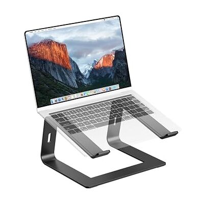 PureMounts Laptop Ständer Aluminium 11-17 Zoll ergonomisch höhenversetzt Notebookhalter 5 kg, Belüftung, Anti-Rutsch, Home Office, MacBook, Dell, HP, Lenovo, Surface, Tablet kompatibel PureMounts Laptop Ständer Aluminium 11-17 Zoll ergonomisch höhenversetzt Notebookhalter 5 kg, Belüftung, Anti-Rutsch, Home Office, MacBook, Dell, HP, Lenovo, Surface, Tablet kompatibel