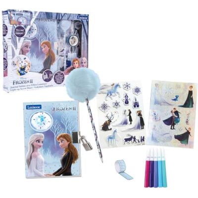 Lexibook , Frozen, Elektronisches Geheimtagebuch, SD30FZLXB Zubehör, Lichteffekte, Vorhängeschloss & Schlüssel, Sticker, Pompon-Stift, 100 Seiten, Blau/Lila Lexibook , Frozen, Elektronisches Geheimtagebuch, SD30FZLXB Zubehör, Lichteffekte, Vorhängeschloss & Schlüssel, Sticker, Pompon-Stift, 100 Seiten, Blau/Lila