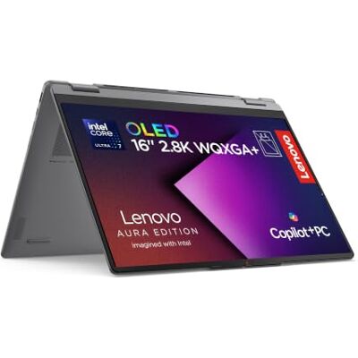 Lenovo Yoga 7 2in1 Aura Edition Laptop 16" 2.8K OLED Touch Display Intel Core Ultra 7 355 32GB RAM 1TB SSD Intel Grafik Windows 11 QWERTZ Grau 3 Monate Premium Care Inkl. Hülle Lenovo Yoga 7 2in1 Aura Edition Laptop 16" 2.8K OLED Touch Display Intel Core Ultra 7 355 32GB RAM 1TB SSD Intel Grafik Windows 11 QWERTZ Grau 3 Monate Premium Care Inkl. Hülle