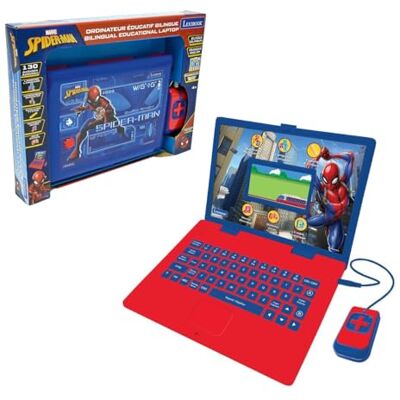 Lexibook Spider-Man Lern-Laptop, zweisprachig, Englisch/Französisch, Farbdisplay, 130 Lernaktivitäten, Mathematik, Sprachen, Logik, Spiele und Musik, JC798SPi1LXB Lexibook Spider-Man Lern-Laptop, zweisprachig, Englisch/Französisch, Farbdisplay, 130 Lernaktivitäten, Mathematik, Sprachen, Logik, Spiele und Musik, JC798SPi1LXB