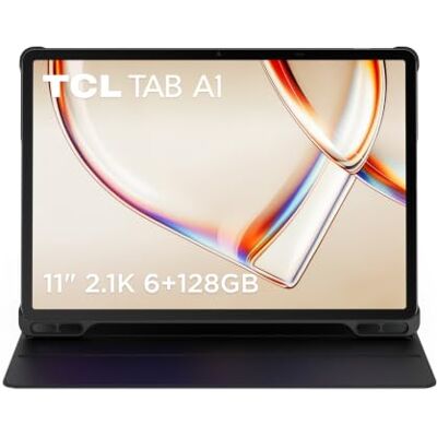 TCL TAB A1 Android-Tablet, 11-Zoll-Display (2,1K, 90 Hz), MediaTek Helio G100, 6 GB RAM + 128 GB Speicher, 8000-mAh-Akku, Metallic-Unibody, mit Flip-Case TCL TAB A1 Android-Tablet, 11-Zoll-Display (2,1K, 90 Hz), MediaTek Helio G100, 6 GB RAM + 128 GB Speicher, 8000-mAh-Akku, Metallic-Unibody, mit Flip-Case
