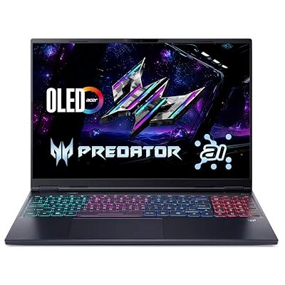 Acer Predator Helios Neo 16S AI (PHN16S-71-990G) Gaming Laptop, 13 Tops, 16 Inch WQXGA OLED 240Hz Display, Intel Core Ultra 9 275HX, 64 GB RAM, 1 TB SSD, NVIDIA GeForce RTX 5070 Ti, Windows 11, QWERTZ Acer Predator Helios Neo 16S AI (PHN16S-71-990G) Gaming Laptop, 13 Tops, 16 Inch WQXGA OLED 240Hz Display, Intel Core Ultra 9 275HX, 64 GB RAM, 1 TB SSD, NVIDIA GeForce RTX 5070 Ti, Windows 11, QWERTZ
