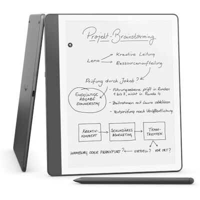 Amazon Kindle Scribe (32 GB) – Neuartiges Display mit gleichmäßigem Rahmen Schreib einfach in Bücher und Dokumente Mit Notizbuchzusammenfassung Mit Premium-Eingabestift – Anthrazit Amazon Kindle Scribe (32 GB) – Neuartiges Display mit gleichmäßigem Rahmen Schreib einfach in Bücher und Dokumente Mit Notizbuchzusammenfassung Mit Premium-Eingabestift – Anthrazit