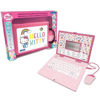 Lexibook , Hello Kitty Lern-Laptop, 124 zweisprachige Aktivitäten Französisch / Englisch, großer Bildschirm, realistische Tastatur und Maus, schlankes und Elegantes Design, JC598HKi1 Lexibook , Hello Kitty Lern-Laptop, 124 zweisprachige Aktivitäten Französisch / Englisch, großer Bildschirm, realistische Tastatur und Maus, schlankes und Elegantes Design, JC598HKi1