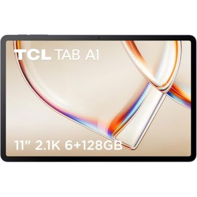 TCL TAB A1 Android-Tablet, 11-Zoll-Display (2,1K, 90 Hz), MediaTek Helio G100, 6 GB RAM + 128 GB Speicher, 8000-mAh-Akku, Metallic-Unibody, nur Tablet TCL TAB A1 Android-Tablet, 11-Zoll-Display (2,1K, 90 Hz), MediaTek Helio G100, 6 GB RAM + 128 GB Speicher, 8000-mAh-Akku, Metallic-Unibody, nur Tablet