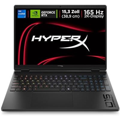 HP HyperX Omen Gaming Laptop (15.3" 2K Display, Intel Core i7, 16GB RAM, 1TB, NVIDIA GeForce RTX 5060, Win11, QWERTZ) Schwarz HP HyperX Omen Gaming Laptop (15.3" 2K Display, Intel Core i7, 16GB RAM, 1TB, NVIDIA GeForce RTX 5060, Win11, QWERTZ) Schwarz