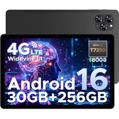 DOOGEE Tab G6 Android 16 Tablet 11 Zoll, 30GB RAM + 256GB ROM Tablet mit SIM Card Slot, 90Hz Display, Unisoc T7250 8000mAh Akku Tablets PC, Widevine L1, 13MP, 4G LTE, 3,5mm Audio/5G WiFi/Face ID/GPS DOOGEE Tab G6 Android 16 Tablet 11 Zoll, 30GB RAM + 256GB ROM Tablet mit SIM Card Slot, 90Hz Display, Unisoc T7250 8000mAh Akku Tablets PC, Widevine L1, 13MP, 4G LTE, 3,5mm Audio/5G WiFi/Face ID/GPS