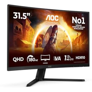 AOC CQ32G4VE 32 Zoll Curved, WQHD Gaming Monitor, 180Hz, Fast VA Panel, 1ms GtG, Adaptive Sync, HDR10, FreeSync, (2560x1440 HDMI 2X 2.0 DP 1x 1.4) Schwarz AOC CQ32G4VE 32 Zoll Curved, WQHD Gaming Monitor, 180Hz, Fast VA Panel, 1ms GtG, Adaptive Sync, HDR10, FreeSync, (2560x1440 HDMI 2X 2.0 DP 1x 1.4) Schwarz