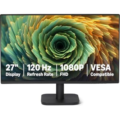 Amazon 27 Zoll Computer Monitor, 120Hz, FHD 1080P Bildschirm für Büro und Zuhause, Adaptive Sync, HDMI, DP, VGA, VESA-kompatibel, Schwarz Amazon 27 Zoll Computer Monitor, 120Hz, FHD 1080P Bildschirm für Büro und Zuhause, Adaptive Sync, HDMI, DP, VGA, VESA-kompatibel, Schwarz