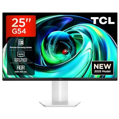TCL Gaming Monitor 25G54 25 Zoll Mini-LED Monitor, Full-HD-Auflösung, 144Hz, IPS-Panel, 450 Nits, VESA Display HDR 400, 93 % DCI-P3 Farbraum, TÜV Rheinland-Zertifiziert: Flimmerfrei & Low Blue Light TCL Gaming Monitor 25G54 25 Zoll Mini-LED Monitor, Full-HD-Auflösung, 144Hz, IPS-Panel, 450 Nits, VESA Display HDR 400, 93 % DCI-P3 Farbraum, TÜV Rheinland-Zertifiziert: Flimmerfrei & Low Blue Light