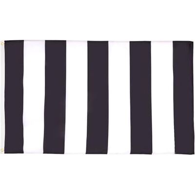 AZ FLAG Flagge Streifen Schwarz und weiss 150x90 cm Polyester 100D 2 Ösen Für innen und außen Gestreiftes dekorative Flagge doppelte Nähte und verstärkte Kanten mit Metallösen 100D Polyester AZ FLAG Flagge Streifen Schwarz und weiss 150x90 cm Polyester 100D 2 Ösen Für innen und außen Gestreiftes dekorative Flagge doppelte Nähte und verstärkte Kanten mit Metallösen 100D Polyester