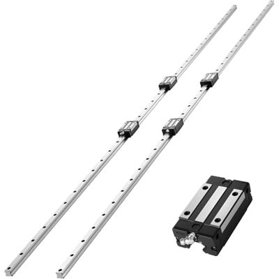 VEVOR Linearführungen, HGR20, 2er-Pack 2000 mm Linearführungen & 4 Stk. Gleitblöcke, rostfreier & hochpräziser Satz, für Heimwerker, CNC-Fräsen, Drehmaschinen, Fräsmaschinen, 3D-Drucker VEVOR Linearführungen, HGR20, 2er-Pack 2000 mm Linearführungen & 4 Stk. Gleitblöcke, rostfreier & hochpräziser Satz, für Heimwerker, CNC-Fräsen, Drehmaschinen, Fräsmaschinen, 3D-Drucker
