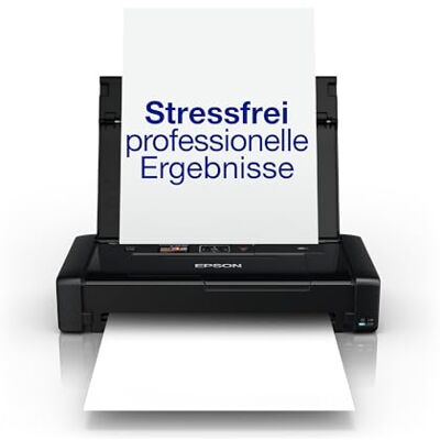 Epson Workforce WF-110W tragbarer Tintenstrahldrucker (DIN A4, WiFi Direct, Drucker, mobiles Drucken, USB, integrierter Akku, nur 1,6 kg Gewicht) schwarz Epson Workforce WF-110W tragbarer Tintenstrahldrucker (DIN A4, WiFi Direct, Drucker, mobiles Drucken, USB, integrierter Akku, nur 1,6 kg Gewicht) schwarz