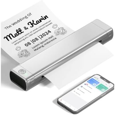 Phomemo M08F Tragbarer Thermodrucker Wireless Bluetooth Mobile Drucker A4 für Unterwegs Unterstützt A4 Thermopapier Portable Printer Kompatibel mit Phone & PC für Reisen Business School Office Phomemo M08F Tragbarer Thermodrucker Wireless Bluetooth Mobile Drucker A4 für Unterwegs Unterstützt A4 Thermopapier Portable Printer Kompatibel mit Phone & PC für Reisen Business School Office